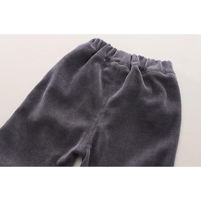 Boys Rabbit Print Sweatshirt and Pant Set | Cotton Hosiery & Ribbed Winter Outfit | Grey & Off White