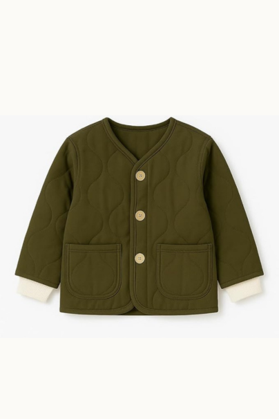 Quilted 2-Piece Winter Jacket & Pant Set | Soft & Warm Outfit for Boys | Stylish Button Jacket with Pockets & Elastic Bottom Pants